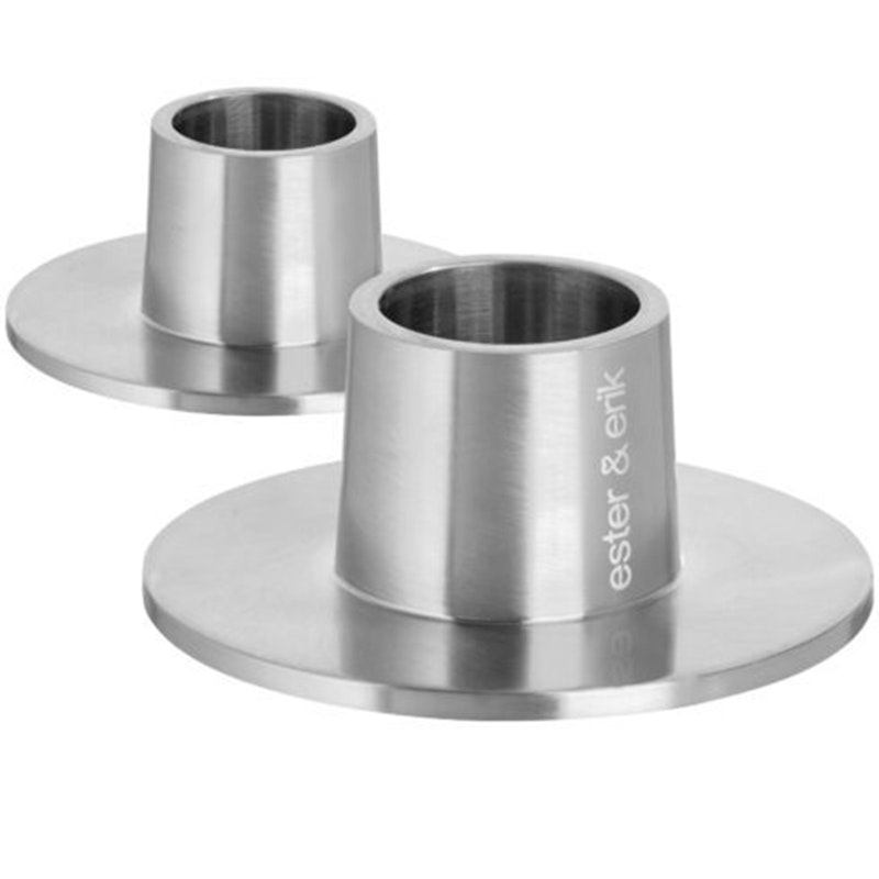 Lysestake matte Ø6 cm 2-pk, Matte Silver