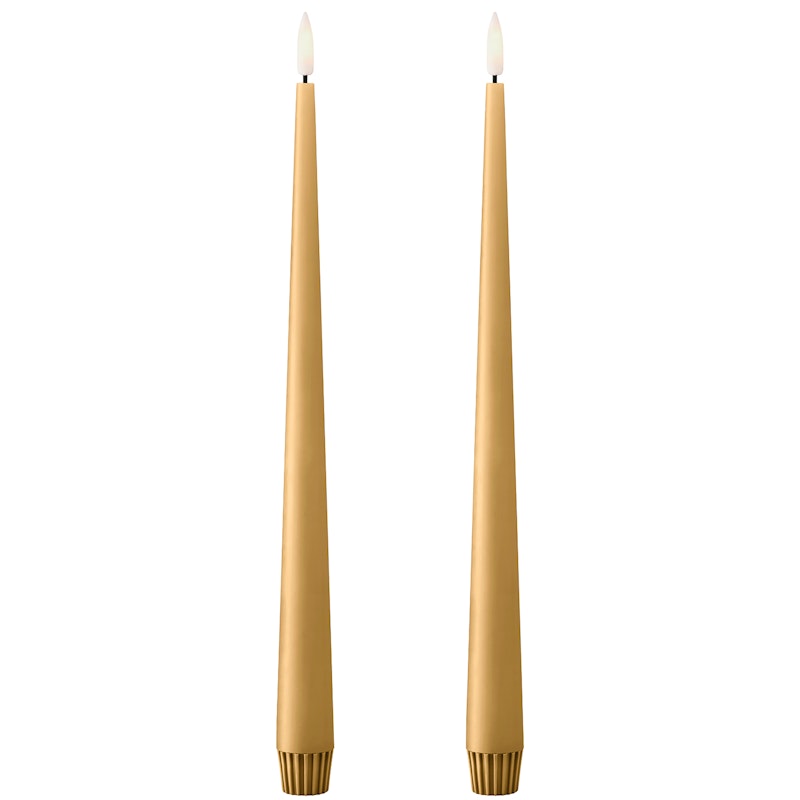 Led-Stearinlys 2-pk 30 cm, Almond Butter
