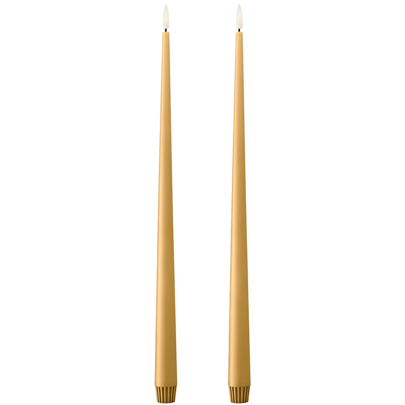 Led-Stearinlys 2-pk 40 cm, Almond Butter