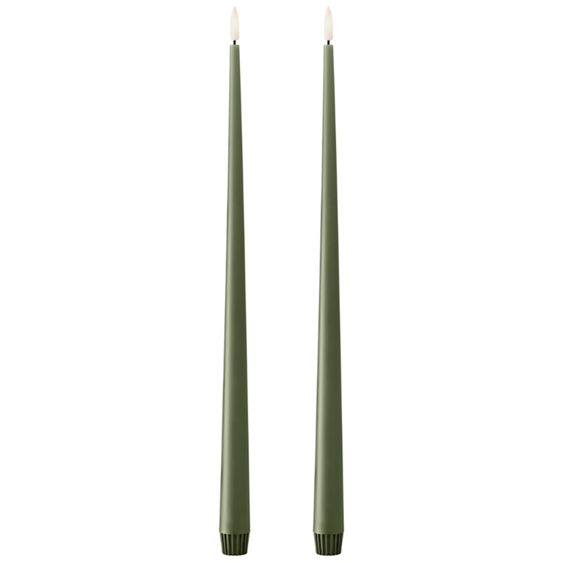 Led-Stearinlys 2-pk 40 cm, Green Soil