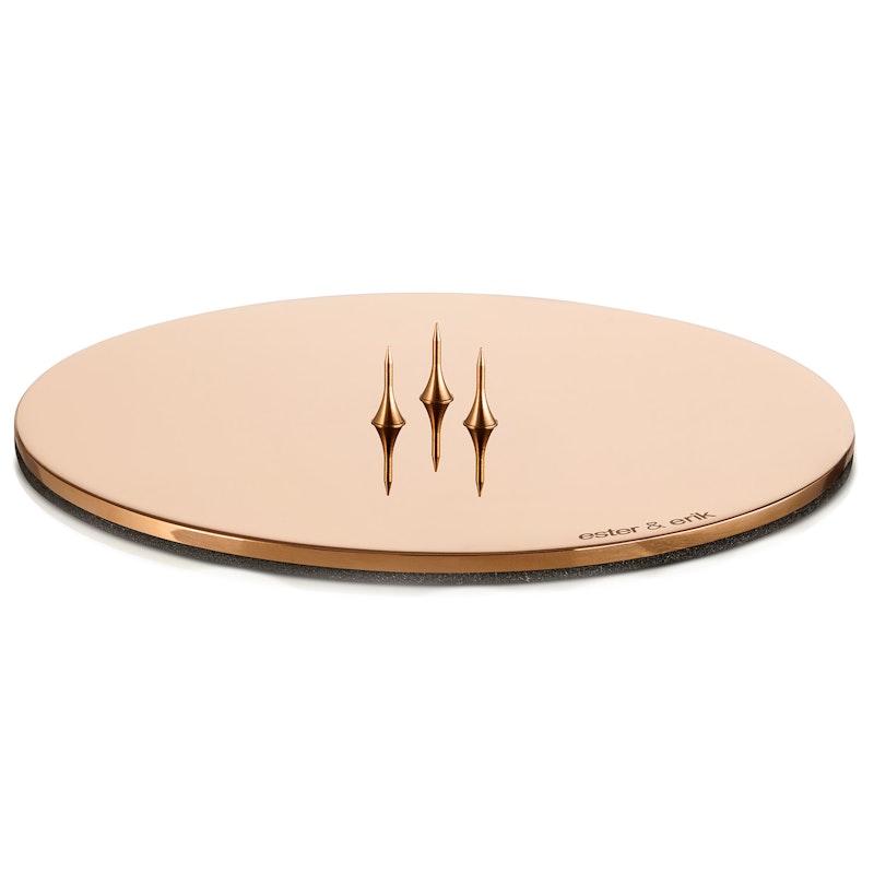Stearinlysfat Ø12 cm Rose Gold, Shiny