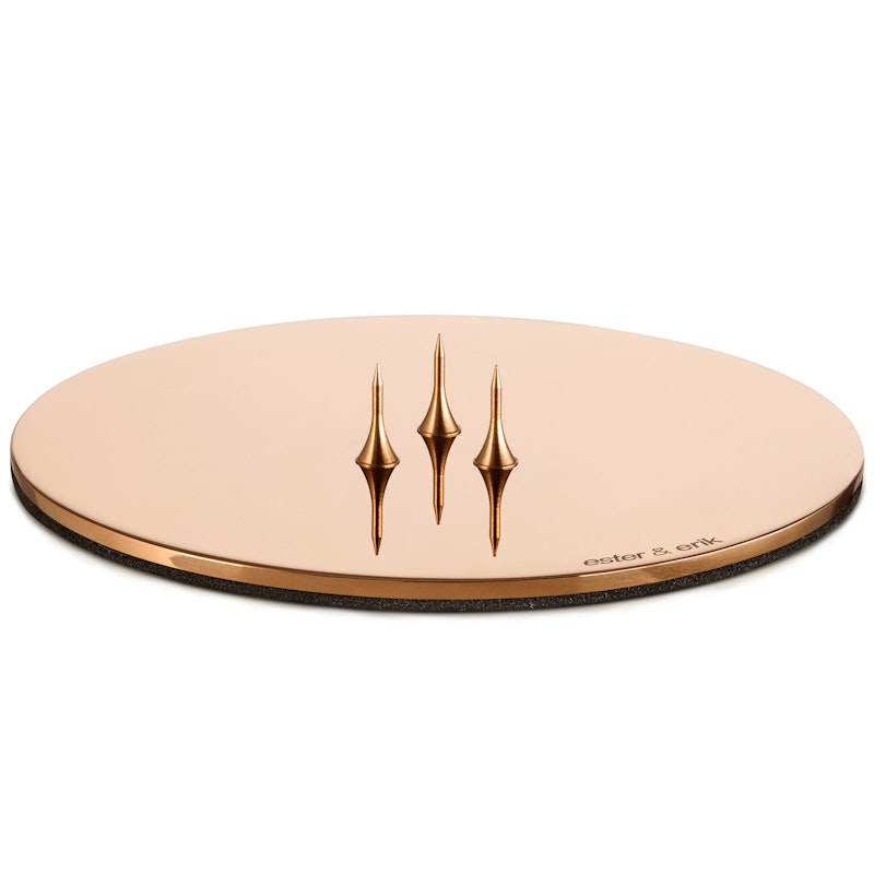 Stearinlysfat Ø9 cm Rose Gold, Shiny