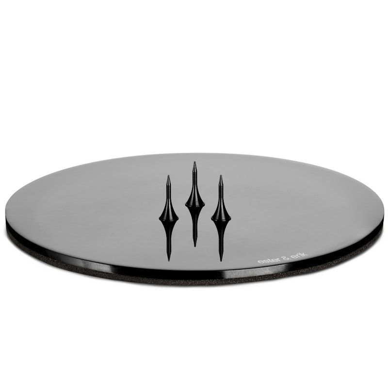 Stearinlysfat Ø9 cm Svart, Shiny