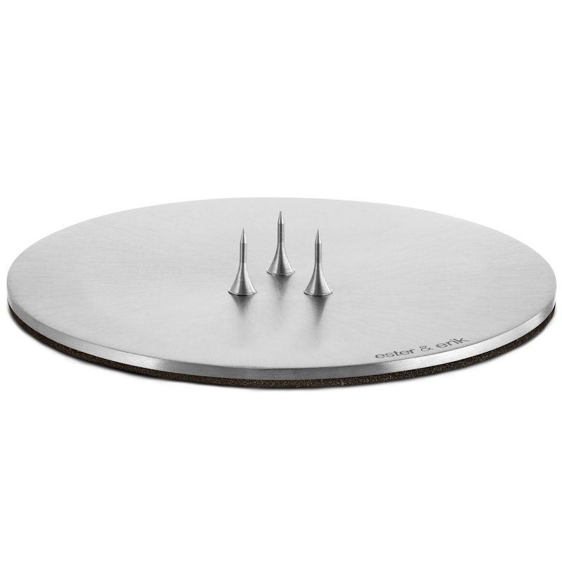 Stearinlysfat Ø9 cm Silver, Matt
