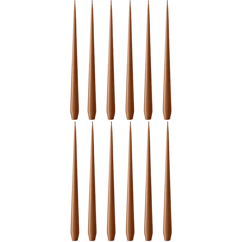 Antikklys Matt 32 cm 12-pk, Raw Toffee