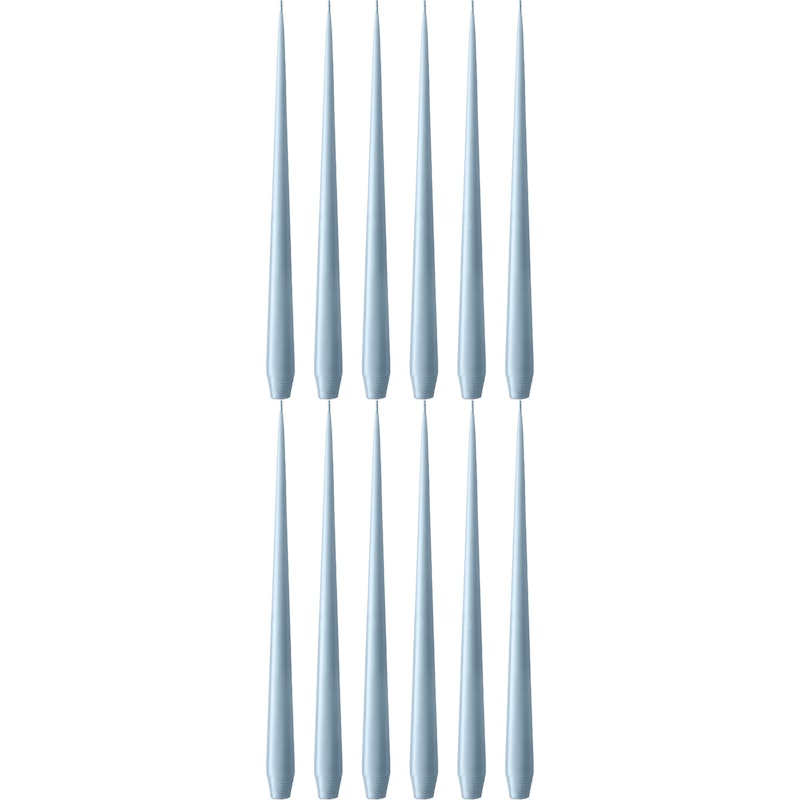 Antikklys Matt 32 cm 12-pk, Dusty Blue