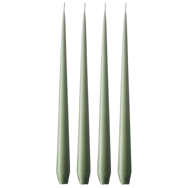 Antikklys Matt 32 cm 4-pk, Green Soil