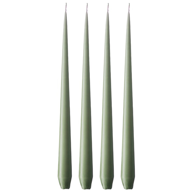 Taper Stearinlys 32 cm 4-pk, Green Soil