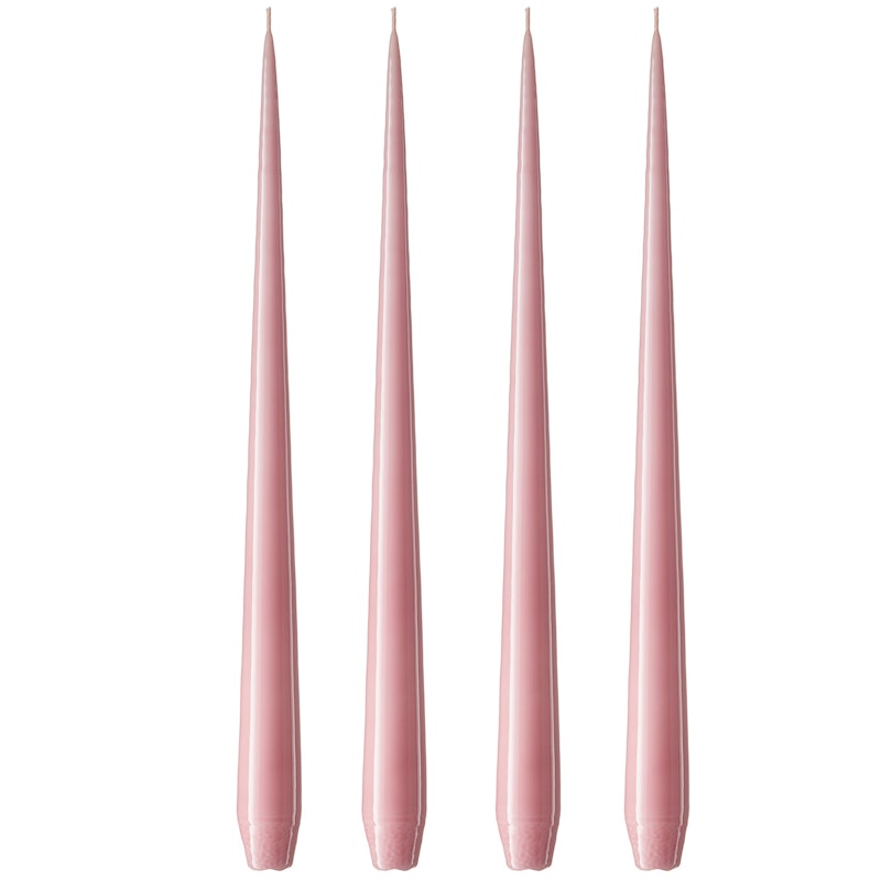 Antikklys Lakkert 32 cm 4-pk, Old Rose