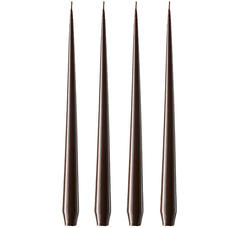 Antikklys Lakkert 32 cm 4-pk, Espresso