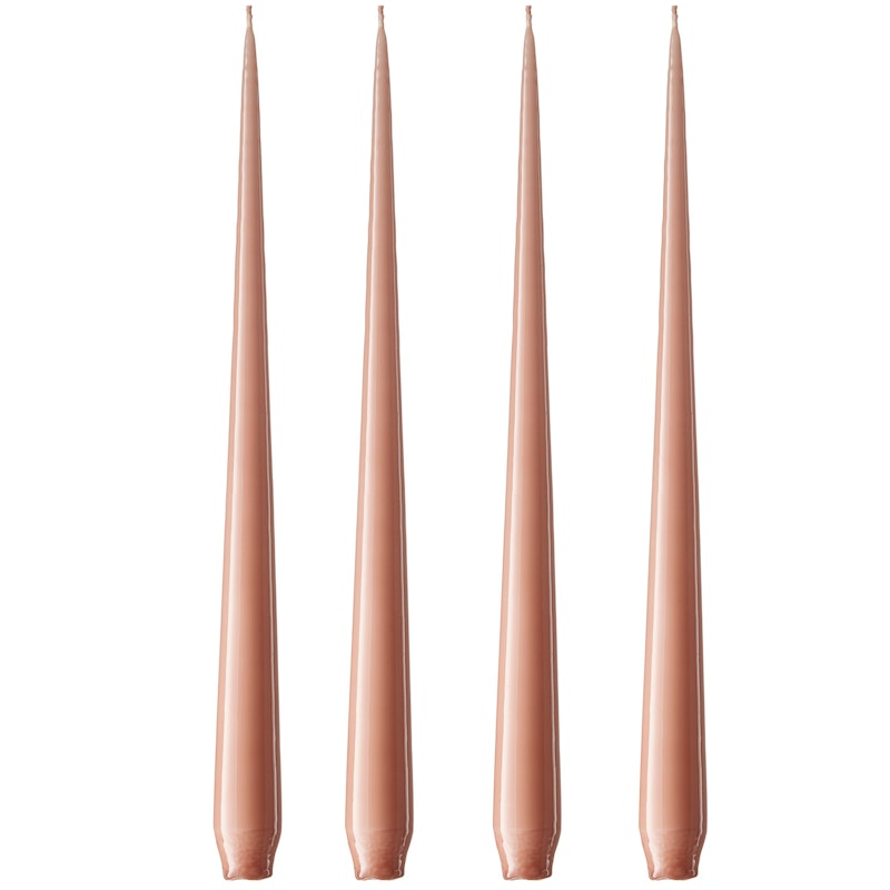 Antikklys Lakkert 32 cm 4-pk, Rosy Caramel