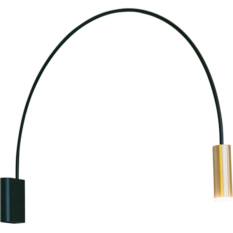 Volta A-3531 Vegglampe, Svart / Satin Gold