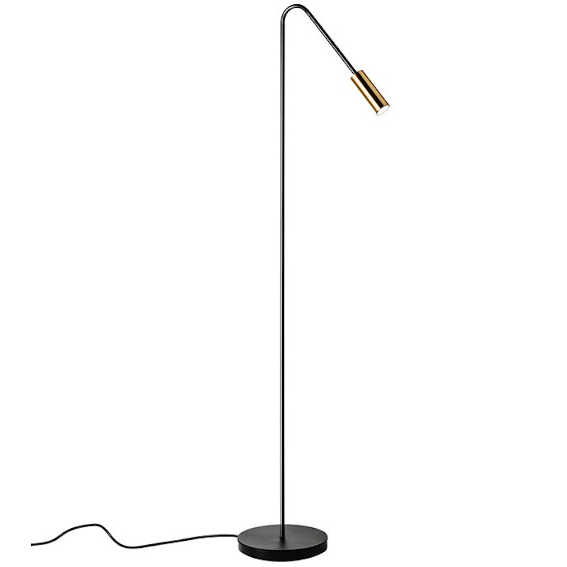 Volta P-3538-W Gulvlampe, Svart / Satin Gold