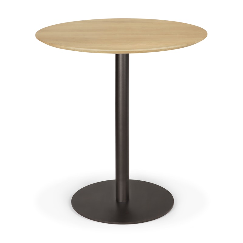 Blend Bord Ø70 cm, Mørk Bronse / Eik