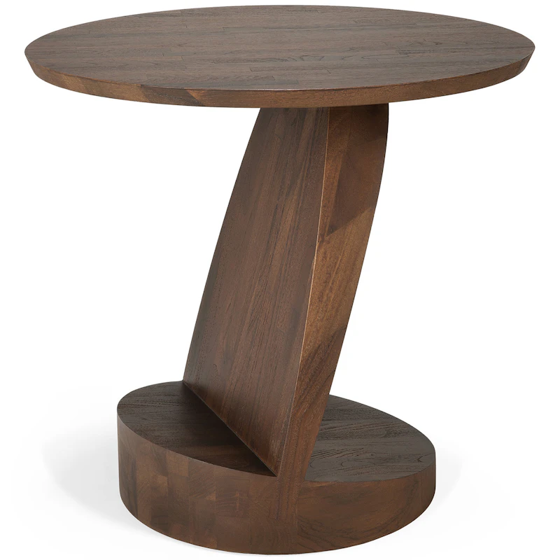 Oblic Sidebord Teak, Brun