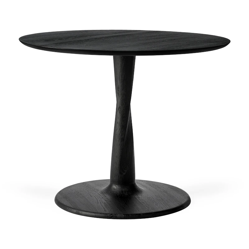 Torsion Bord Ø90x69 cm, Svart Eik