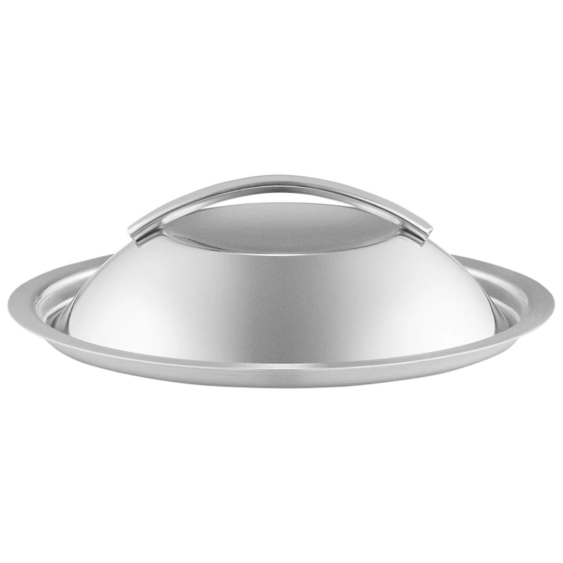Vaulted Lid Brushed Steel, 16 cm
