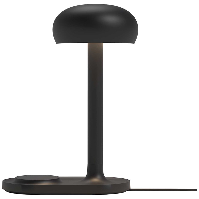 Emendo Bordlampe med Trådløs Lader, Sort