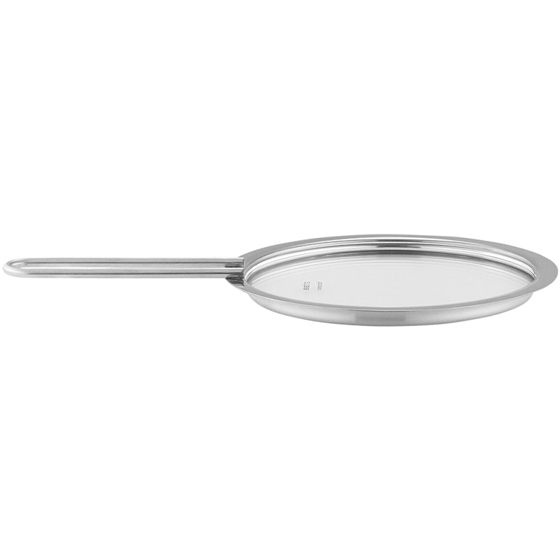 Glasslokk Børstet Stål, 13 cm