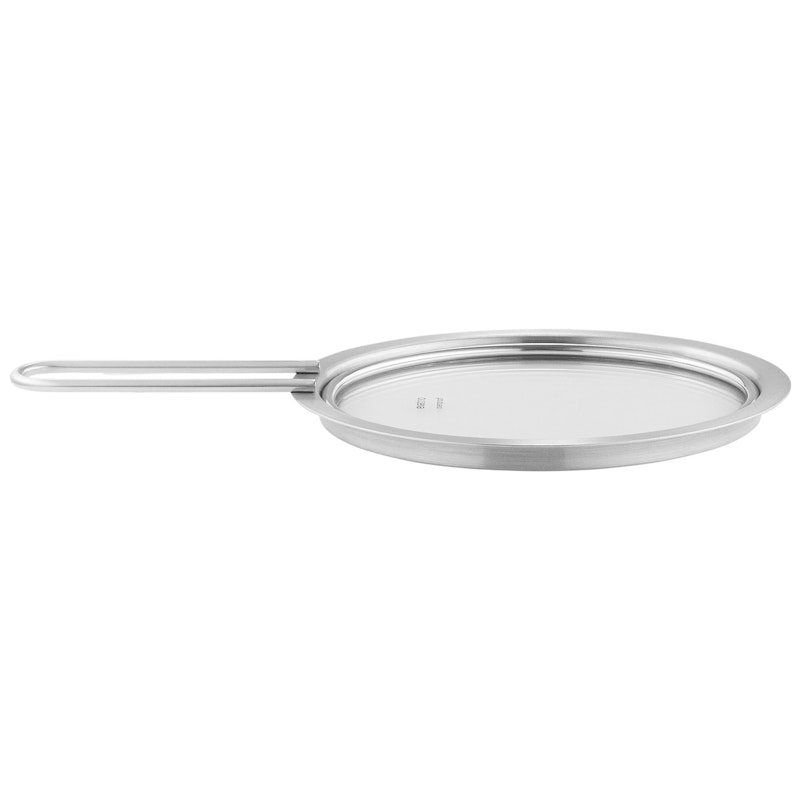 Glasslokk Børstet Stål, 16 cm
