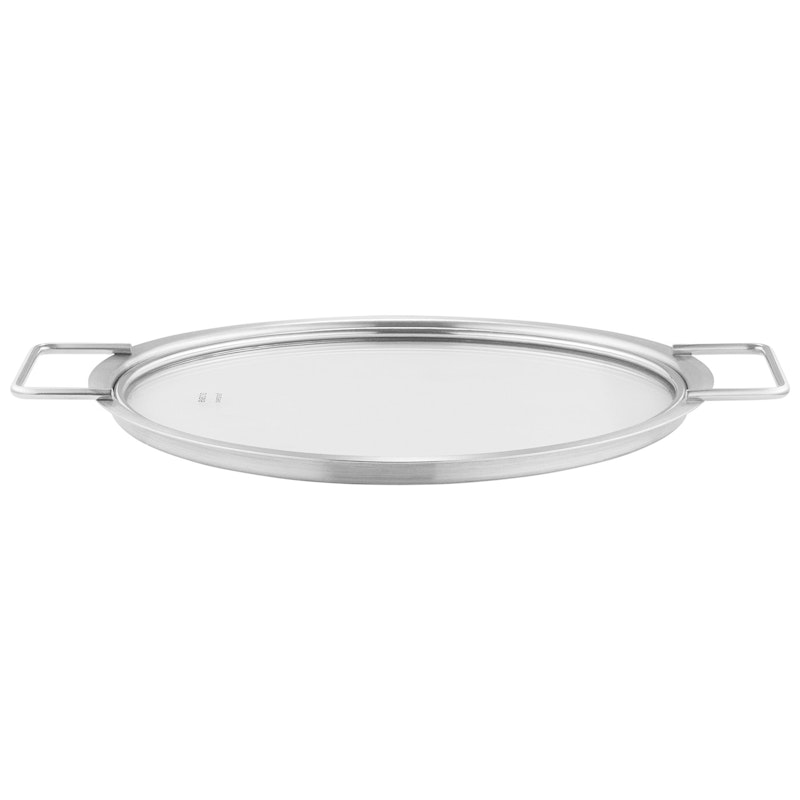 Glasslokk Børstet Stål, 24 cm