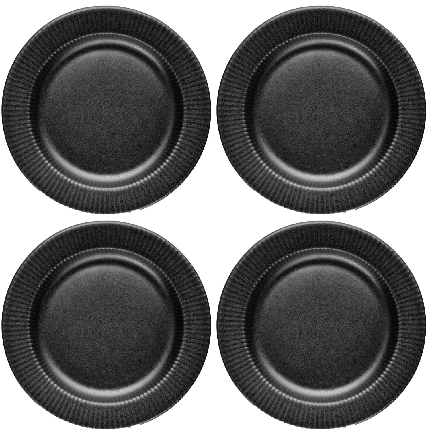 Eva Solo Legio Nova Sidetallerken 19 Cm 4-pk  -  Asjetter Stengods Sort - 787217 4-PACK