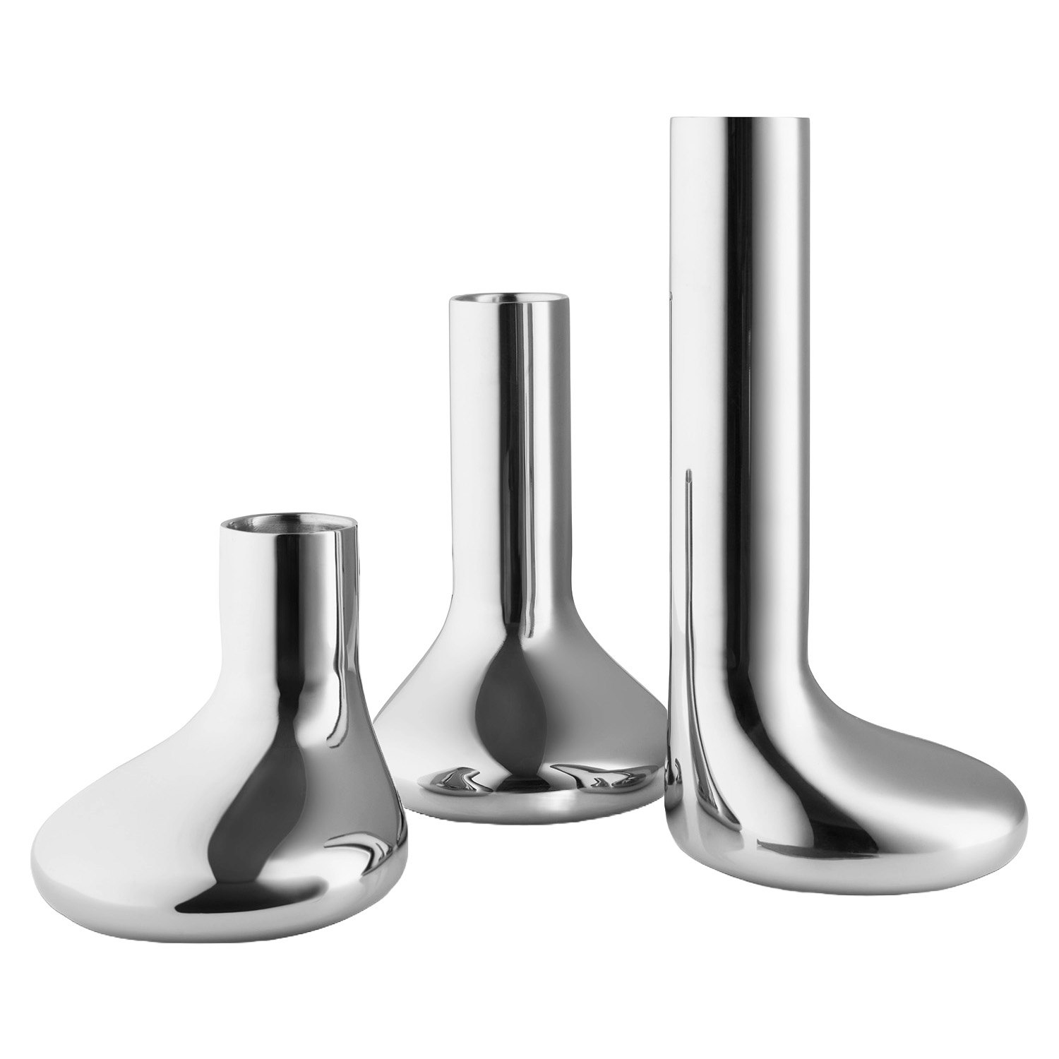 Eva Solo Mellow Lysestake 3-pk -  Lysestaker Rustfritt St&aring;l Silver - 567304