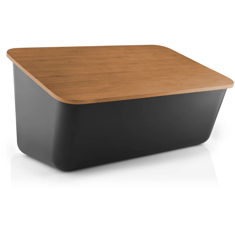 Nordic Kitchen Brødboks, Sort / Bambus