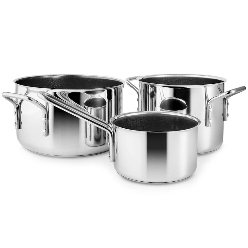 Stainless Steel Ceramic Grytesett 1,1 L / 2,2 L / 3,6 L