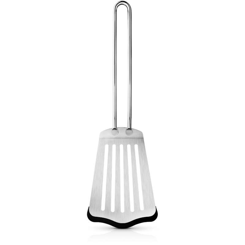 Stekespade Med Silikonkant 28 cm, Børstet Stål