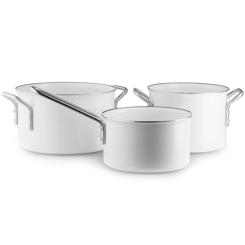 White Line Grytesett 1,8 L / 2,5 L / 3,8 L, Hvit