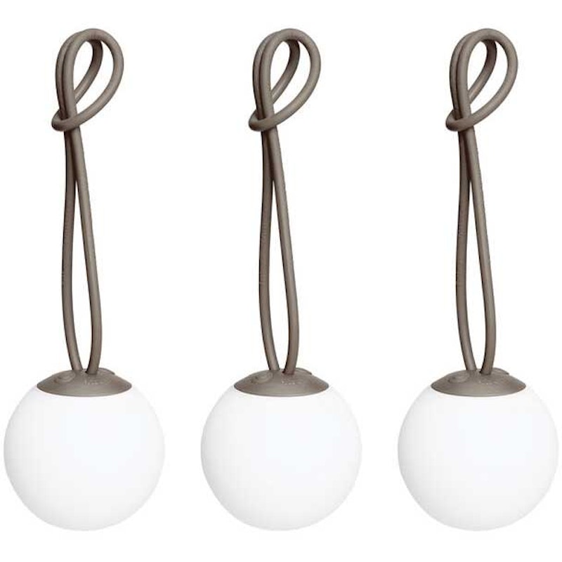 Bolleke Mini Bordlampe Bærbar 3-pk, Taupe
