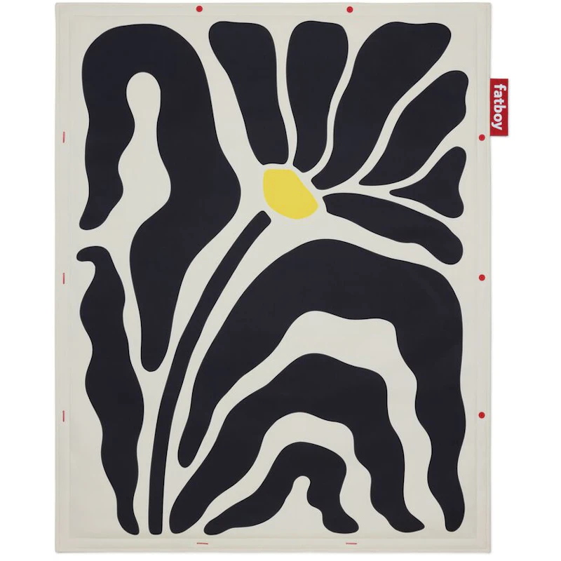 Flying Carpet Botanic Teppe, Creme / Sort