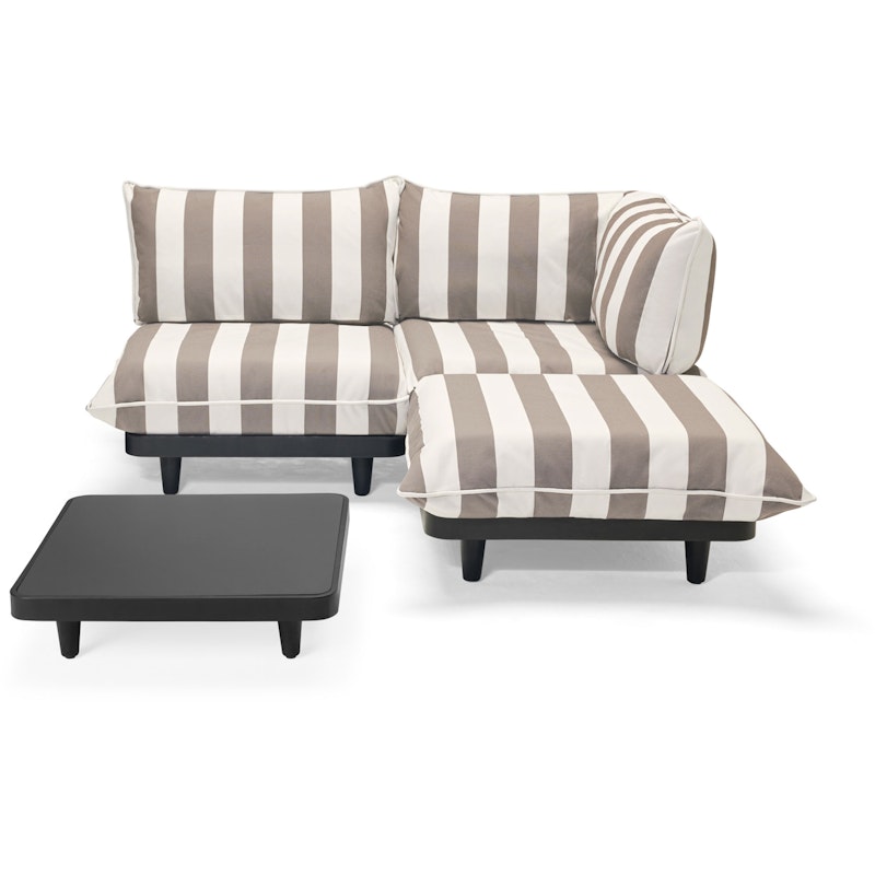 Paletti Sofa Medium Med Salongbord, Stripe Cacao (Right)