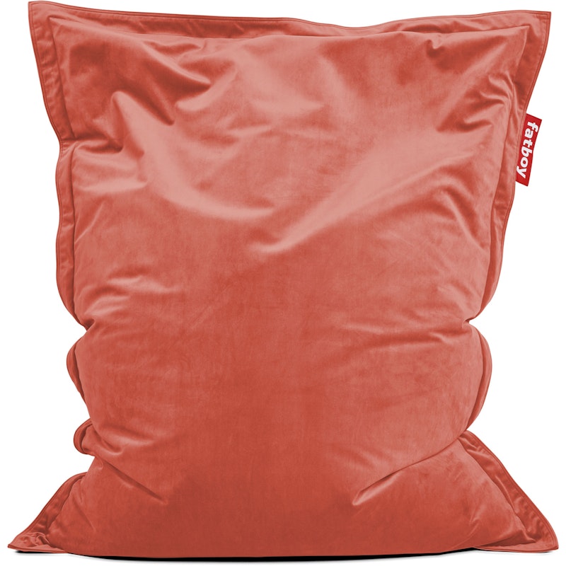 Original slim velvet recycled Sittesekk, Rhubarb