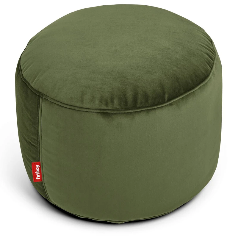 Point Velvet Recycled Puff, Deep Green