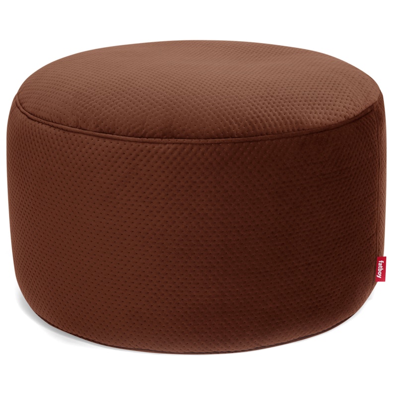 Recycled Point Royal Velvet Puff Ø70 cm, Tobacco