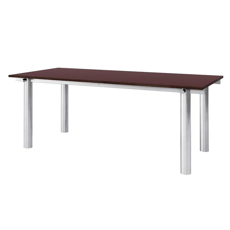 Atura Spisebord 200x90 cm, Rustfritt Stål / Burgundy