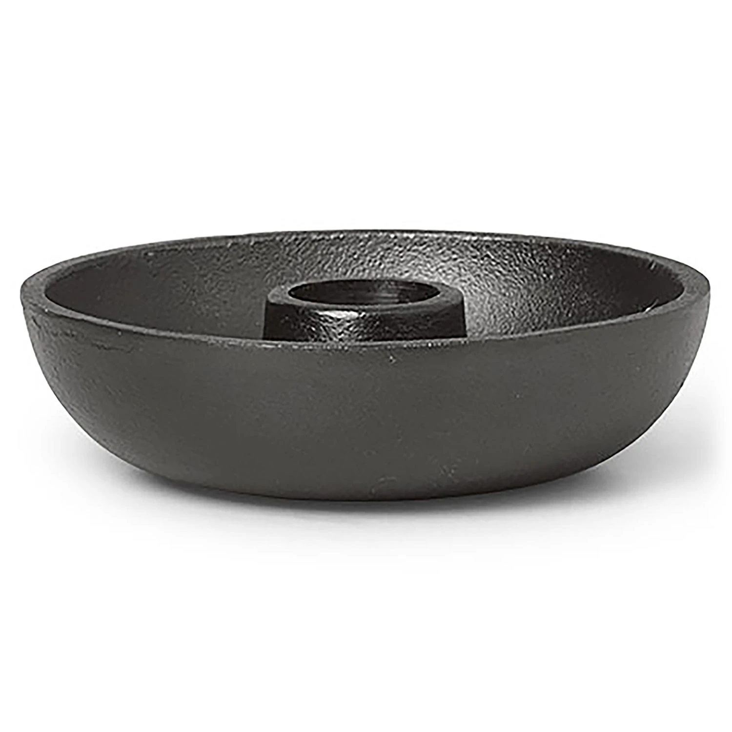Ferm Living Bowl Single Lysestake &Oslash;10 Cm Svart Aluminium -  Lysestaker St&oslash;pt Aluminium Messing - 1104264508