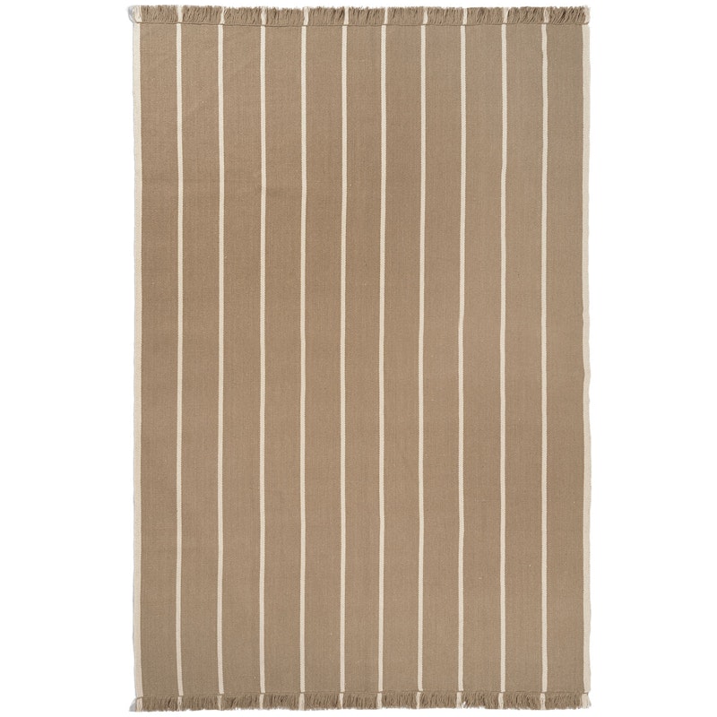 Calm Kelim Teppe 200x300 cm Off-white / Dark Sand