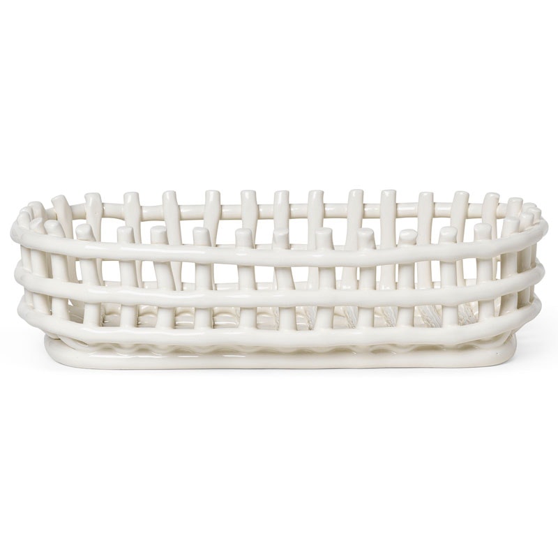 Ceramic Kurv Oval, Off-white