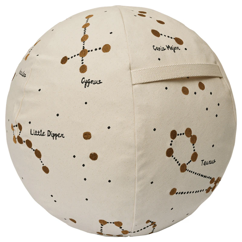 Constellation Pouf - Dark Blue Puff Beige