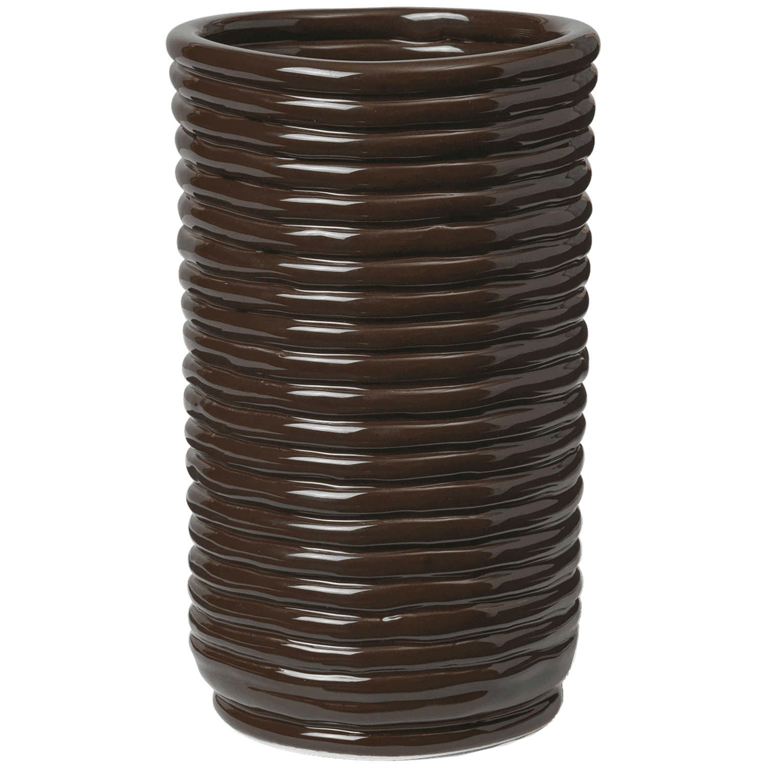 Ferm Living Corduroy Vase H21 Cm  -  Vaser Keramikk Carob Brown - 1104270074