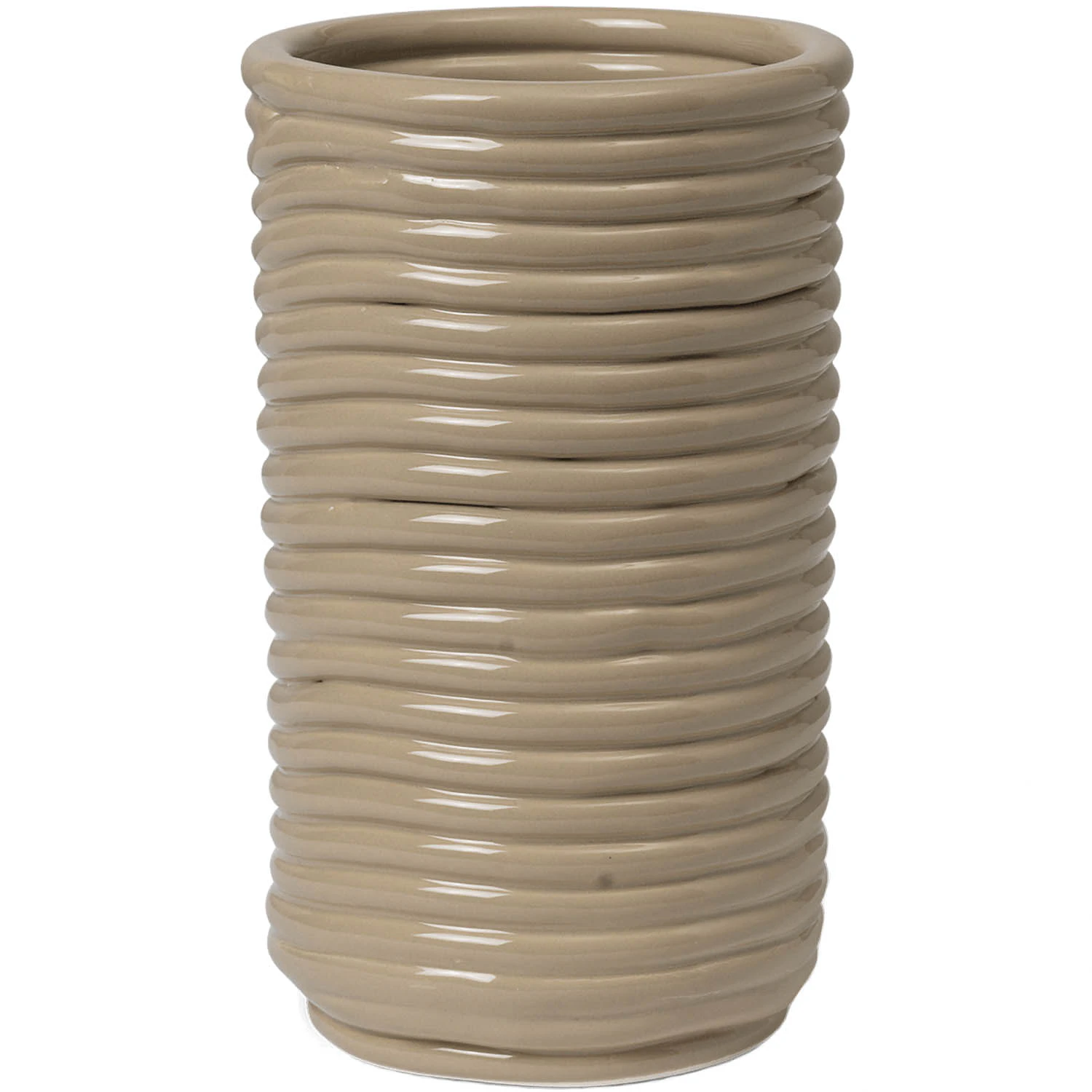 Ferm Living Corduroy Vase H21 Cm  -  Vaser Keramikk Cashmere - 1104269923