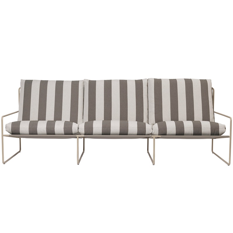 Desert 3-Seter Sofa, Cashmere / Stripe