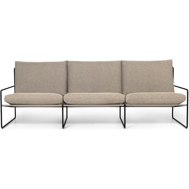 Desert Dolce Sofa Dark Sand / Svart, 3-seters