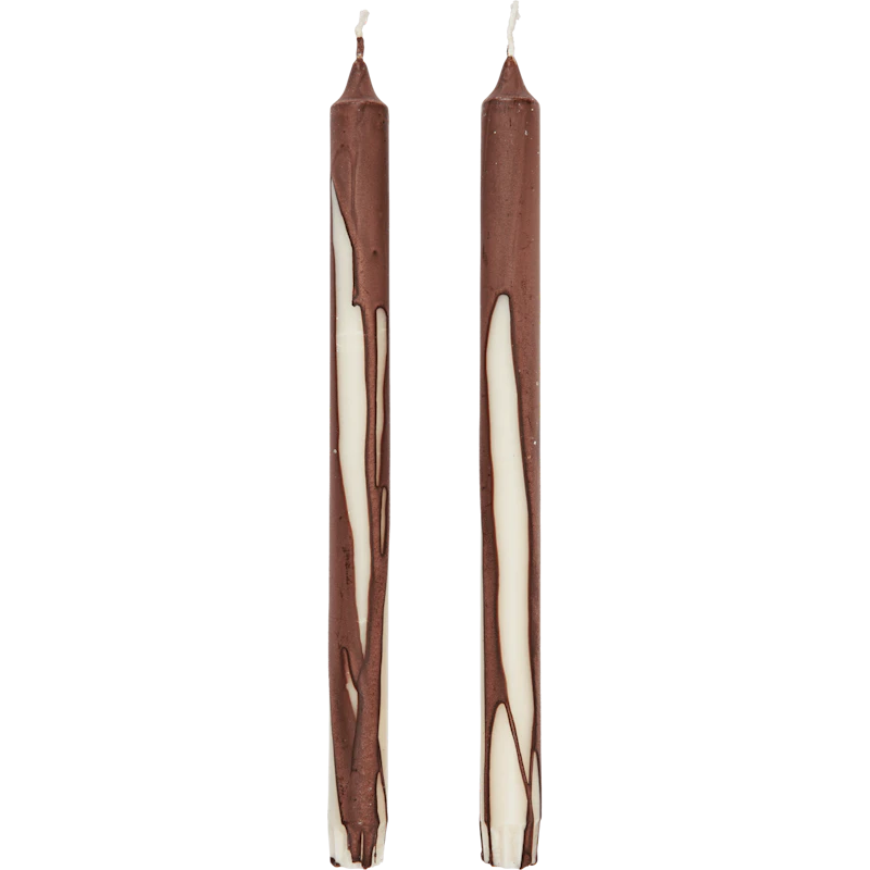 Dryp Stearinlys 30 cm 2-pk, Dark Chocolate