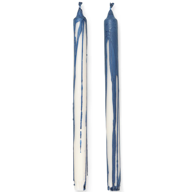Dryp Stearinlys 30 cm 2-pk, Deep Blue