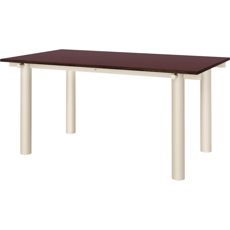 Atura Spisebord 90x160 cm, Lys Cashmere / Vinrød