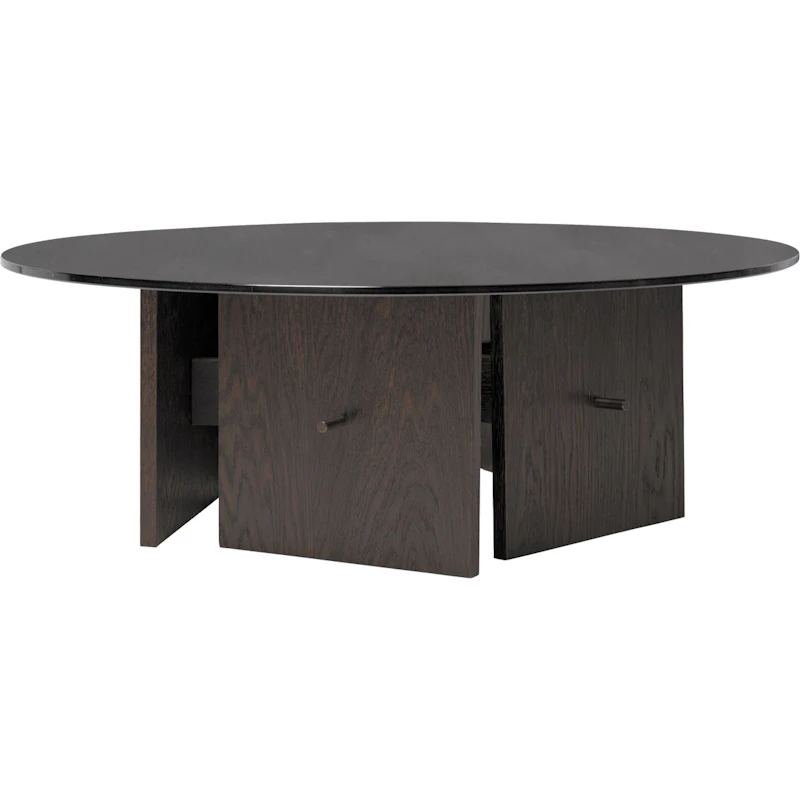 Aukko Salongbord, Tonet Glass / Mørkbeiset Eik